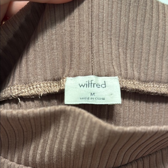 Aritzia Brown Off-Shoulder Ribbed Top - Picture 2 of 3